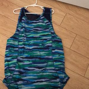 Rare print lululemon workout tank top